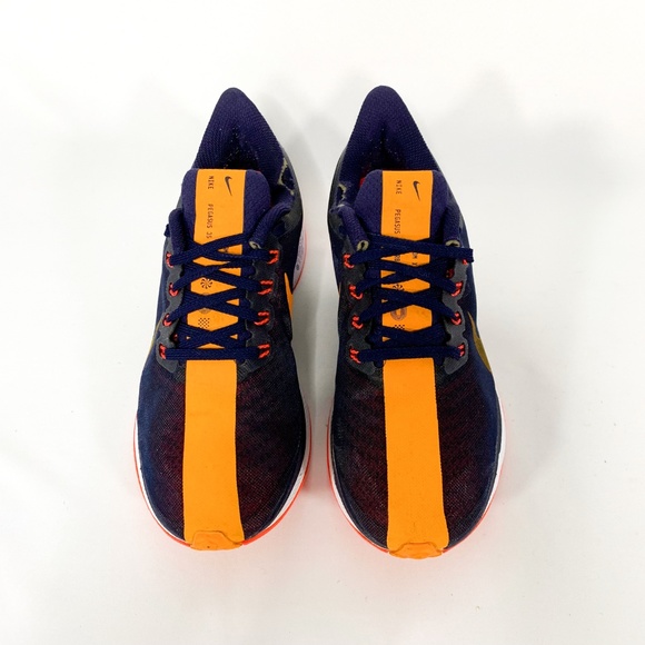 NIKE Zoom Pegasus 35 Turbo Orange/Blue Run Sneaker - Picture 4 of 8